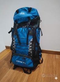 zaino 90 litri blu. trekking scout. nuovo. perfett