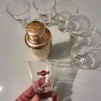 Bicchieri e Shaker Martini anni 60