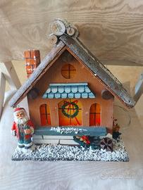 Casetta Babbo Natale in legno 