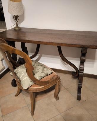 Tavolo fratino e sedia a pozzetto