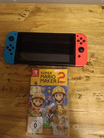 Nintendo switch con gioco Mario Maker 2