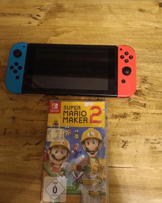 Nintendo switch con gioco Mario Maker 2