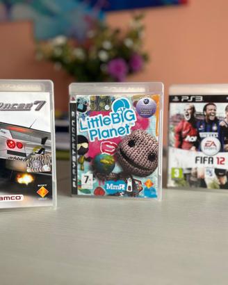 Game PS3: Ridgeracer7, Little Big Planet, FIFA 12