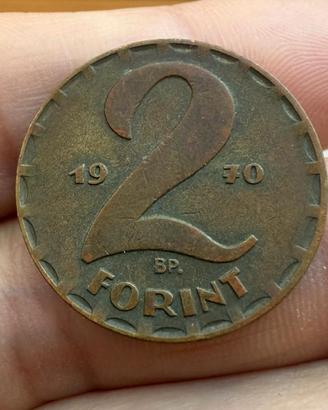 Moneta 2 Forint Ungheria 1970 -Repubblica Popolare