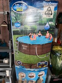Piscina bestway 3.66x100 con pompa a sabbia nuova