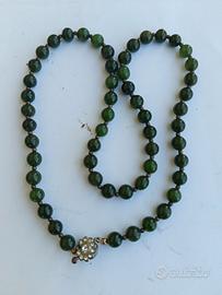 collana con 55 sfere di Giada originale