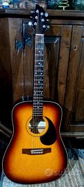 Chitarra acustica Eko elettrificata + custodia
