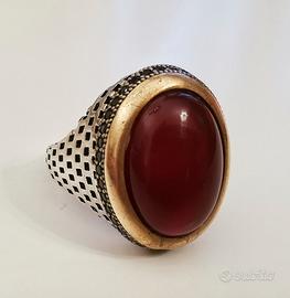 Anello vintage in Argento 925 con Corniola 