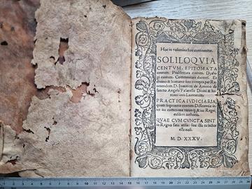 Libri antichi Arnono 2 vol diritto 1535