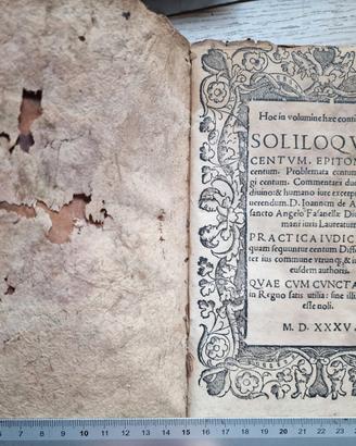 Libri antichi Arnono 2 vol diritto 1535