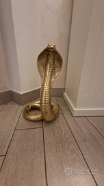 statua cobra 36 cm dorato resina