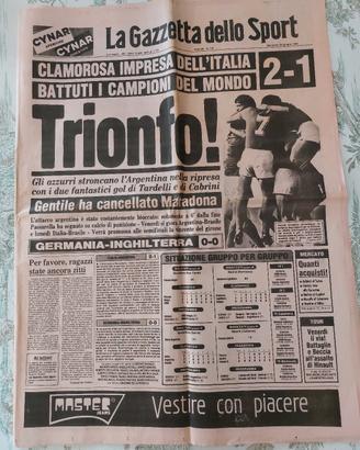 GAZZETTA DELLO SPORT  1982 