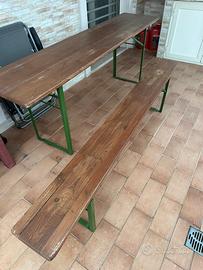 Tavolo con panca singola