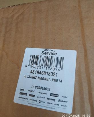Guarnizione porte frigo Whirlpool