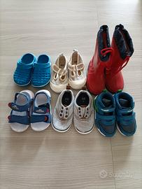 6 paia di scarpe, sandali, stivaletti dal 21 al 23