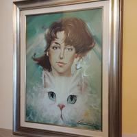 Quadro dipinto olio su tela Saverio Calidonna