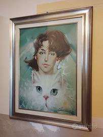 Quadro dipinto olio su tela Saverio Calidonna