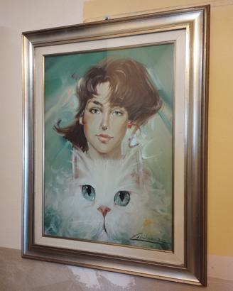 Quadro dipinto olio su tela Saverio Calidonna