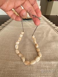 Collana in argento e pietre vintage