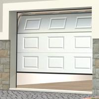 Porta sezionale a cassette Bianco con finestre mot