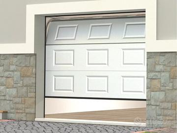 Porta sezionale a cassette Bianco con finestre mot