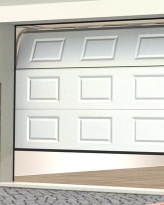 Porta sezionale a cassette Bianco con finestre mot