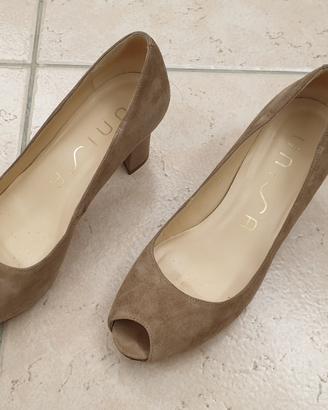 Décolleté spuntate beige 