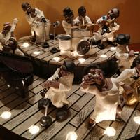 Antartidee orchestra jazz completa con palco luci