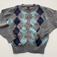 Cardigan Argyle grigio bambina