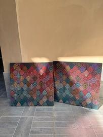 Quadri 80x80 maison du monde colorati decorati