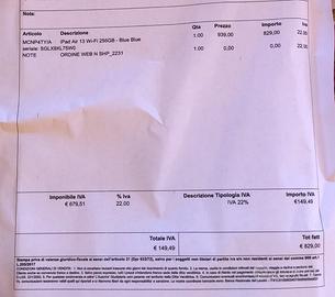 I Pad air 13 256 GB