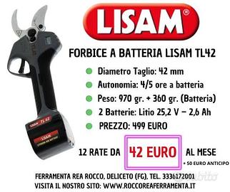 FORBICE A BATTERIA TL42 LISAM