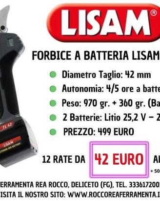 FORBICE A BATTERIA TL42 LISAM