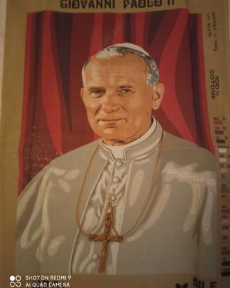 Ritratto di Papa Giovanni Paolo II da ricamare