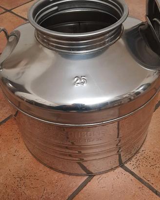 Fusto olio acciaio inox 25 litri