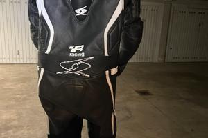 Tuta moto intera spyke pelle - slide tg. 52