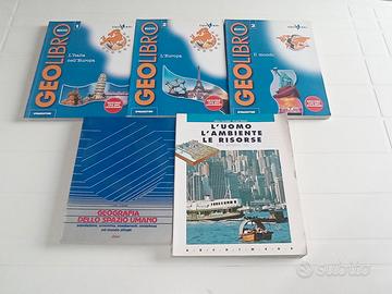 Lotto cinque libri di geografia