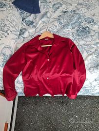 camicia raso bordeaux tg.44 