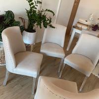 Sedie in lino e quercia - Come nuove