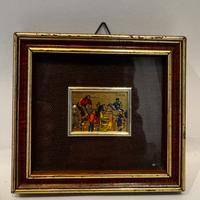 Quadro Miniatura su Foglia Oro 22kt- firmato