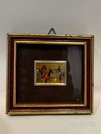Quadro Miniatura su Foglia Oro 22kt- firmato