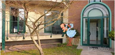 Fiocco nascita, cicogna annuncio nascita in legno