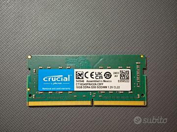 RAM Crucial 16GB DDR4-3200 SODIMM CL 22
