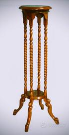 Alzatina con gambe a torciglione in legno di mogan