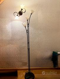 Set luci: applique e piantana in ferro battuto