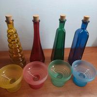 coppette e bottiglie