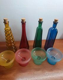 coppette e bottiglie