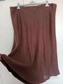 Gonna lunga marrone svasata curvy