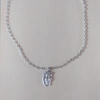 collanina con viso di Gesù in argento lunga 73cm