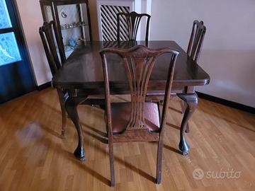 Tavolo inglese 800 con prolunga e manovella.